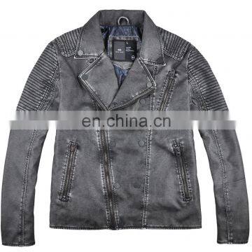 2015 lastest fashion handsome leather jacket men