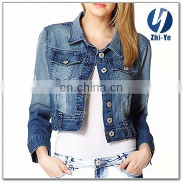 Fashion casual China brand ladies jeans jacket