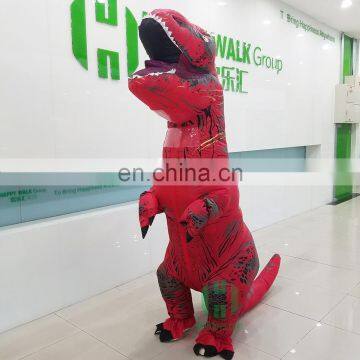 HI high quality water proof woven dacron realistic dinosaur funny inflatable fat costume