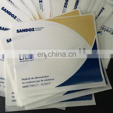 Guangzhou factory produced pearly film illuminated label,customized specification paper self adhesive sticker printing