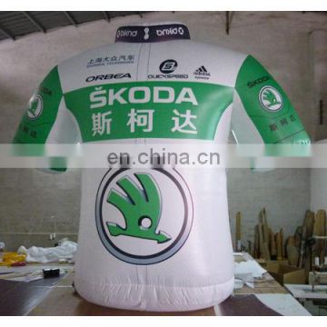 Inflatable advertising Replica/inflatable green and white T-shirt with full digital printing