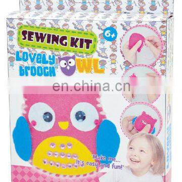 DIY owl brooch sewing kit for kids