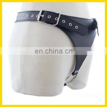 china factory wholesale leather chastity panty / belts / strap / string