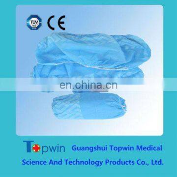 Blue disposable waterproof non-skid non-woven shoe cover