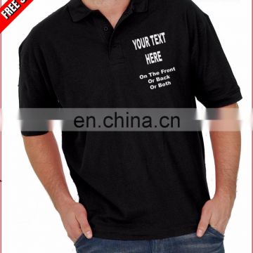 Corporate wear polo with company name and logo