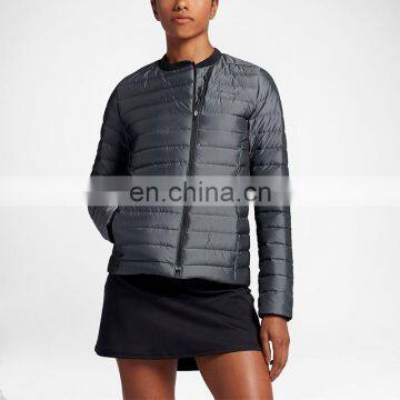 100% Polyester Lightweight Waterproof Wholesale Blank Varsity Fashion Nylon Jackets Women photo-3