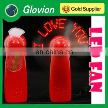 New arrival mini message fan glovion portable handle programmable fan led programmable fan