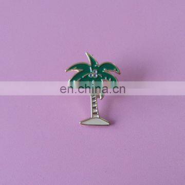 custom green palm shape lapel pin for souvenir