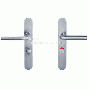 Stainless steel tube lever handle with plate