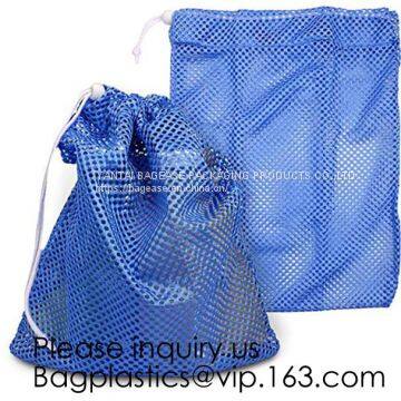 Lingerie Mesh Bags OEM Mesh Laundry Bags,Large Capacity Mesh Drawstring Laundry Bag Washable Reusable Cloth Bag Promotio