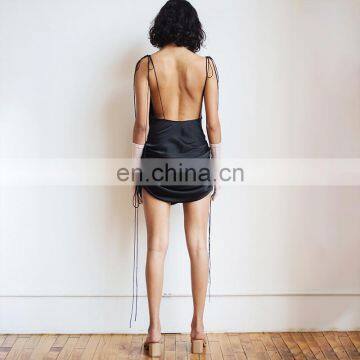 New Women's Boat Neckline Strapless Sexy Wholesale Silk Summer Slim Long Dress photo-6