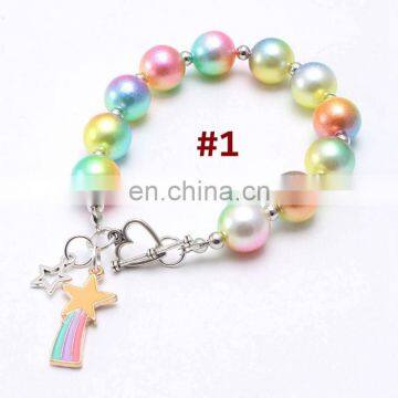 Children Fairy Tale Bracelet Mermaid Unicorn Ice-cream Charms Girl Bracelet Pendants 12Colors photo-6