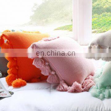 Home Decor Pillow With Delicate Tassels Sofa Decorative Pillow Cover Tassel Pillow Case Cushions photo-2