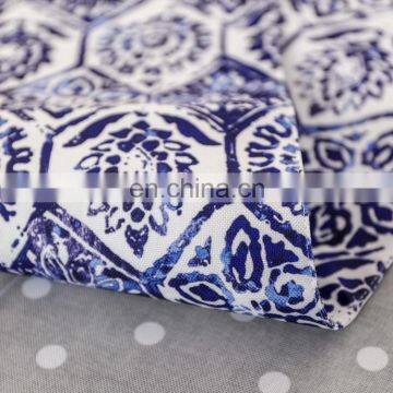 Blue Digital Printed Cotton Liner High Quality Table Runner for Party Home Family Decoration photo-7