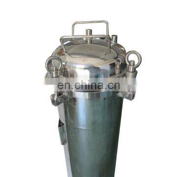 Stainless steel bag filter for waste water oil deepwell water