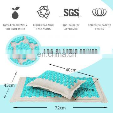 Harbour Organic Hemp Reflexology Acupressure Mat Set Neck Pillow