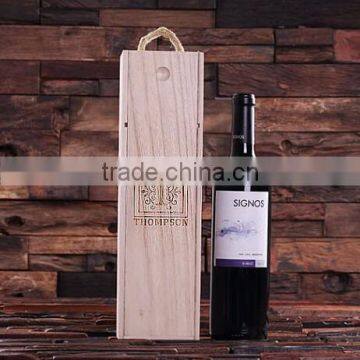 Accept OEM personalised sliding lid wooden packaging box wine gifts