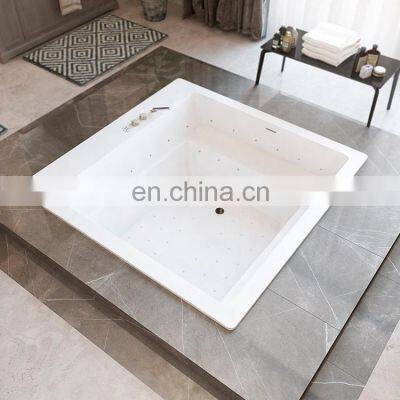 Proway Bathtub DP-8015 in Whirlpool Walk in Black Stone Bathtub, Bathroom Heart Bathtub
