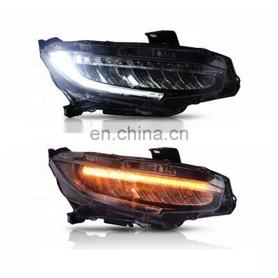 LED Car Headlights for Civic 2016-2018 Full-LED Headlamp Plug and Play for new Civic