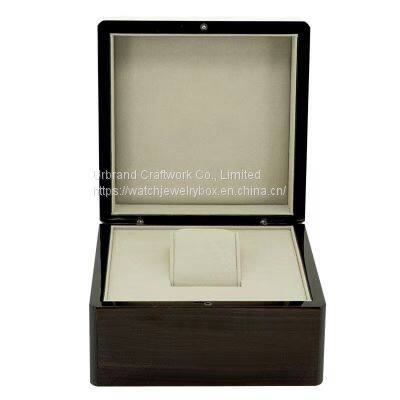 Личностно изготовленный роскошный блестящий подарочный ящик для деревянных часов из МДФ с лаком photo-5