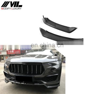 Carbon Fiber Front Bumper Splitter Aprons for Maserati Levante S Sport Utility 4-Door 2016-2017