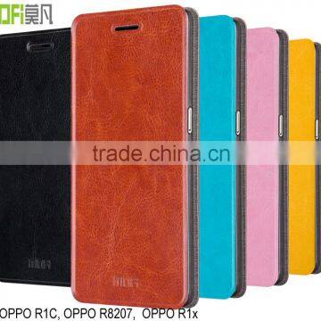 MOFi RUI Series Smart Phone Luxury Leather Flip Cover for OPPO R1C, OPPO R8207, Back Cover for OPPO R1x