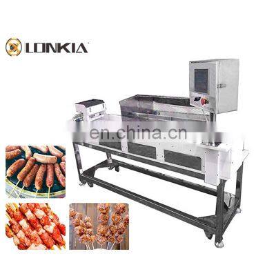 Automatic Meat Wear String Machine  High efficiency Chicken Meat Skewer Machine Kebab Skewer Making Machine