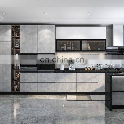 Modern Design Factory Directly Sale MDF DIY Gray Kitchen Cabinet