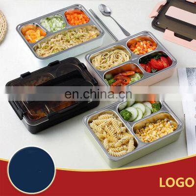 New Arrival Carrying Storage Creative Plastic Metals Food Bento Container Pack Kids Lunch Steel Box photo-5