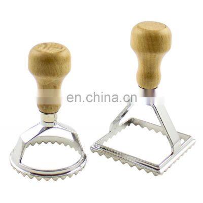 Professional Dough Cutter Square and Round Press Stamps Pizza Cutter Wheel And Ravioli Cutter Set