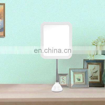 2021 Wall Mounted Square LED Mirror 360 Rotating Smart Makeup Mirror LED Cosmetic Mirror With Sucker