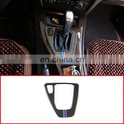 For BMW E90 E92 3 Series 2005-2012 Interior Trim Carbon Fiber Gear Shift Control Panel Cover Stickers LHD RHD Accessories photo-3