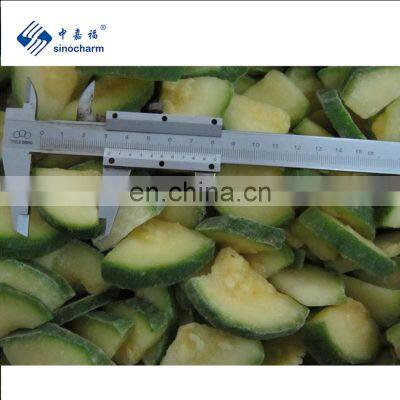 BRC A Approved IQF Zucchini Cut Green Zucchini Slices Frozen Zucchini