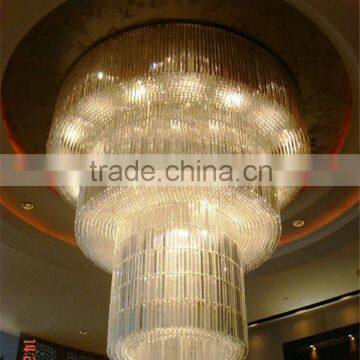 3 Layer Cylinder large crystal chandelier lamps