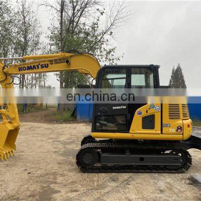 Nice working performance komatsu pc70-8 crawler excavator with blade for sale