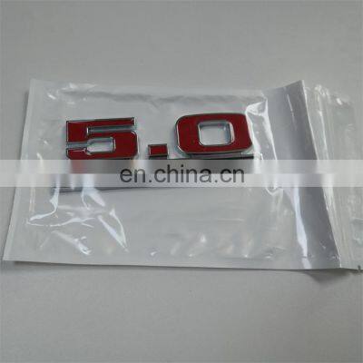 Auto Custom Metal Chrome Red Emblem Letter Sticker