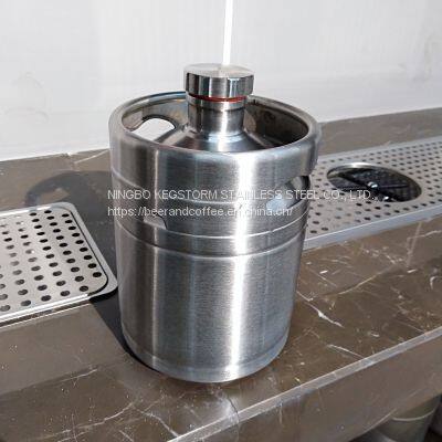 2022 New Product Stainless Steel Grade 304 Mini Keg Growler for Beer, Spirit, Coffee photo-4