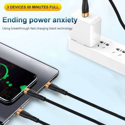 Charge Your Computer and Phone at the Same Time Support 100W Fast Charging 6A Super Fast Charging Data Cable Adapter Cable