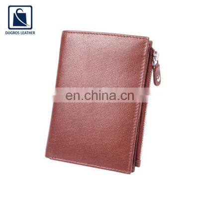 Elegant Design Attractive Pattern Nickle Fitting Button Closure Type Style Genuine Leather Men Wallet From India