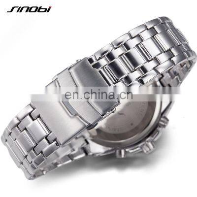 Sinobi Cool Chronograph Watch For Man Full Steel Band Wristwatch China Supplier Original Designer Reloj S9720G photo-5