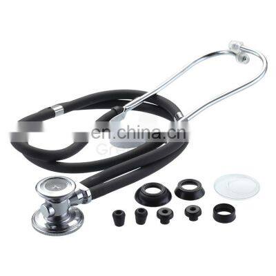 Greetmed high quality case clinical cardiology stethoscopes medical dual head stethoscope