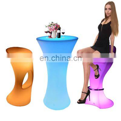 hookah bar sofa /Led Outdoor Rechargeable Modern Waterproof Commercial Bar Furniture Led Cocktail Table and Chair