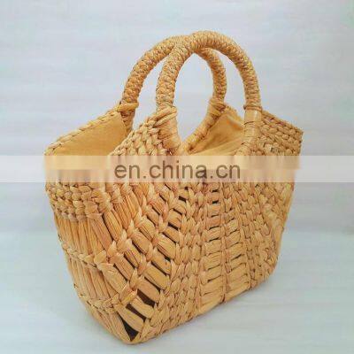Water Hyacinth Handbag New Arrival Beach Bag Mini Purse, Straw Bag Wholesale in Bulk photo-3