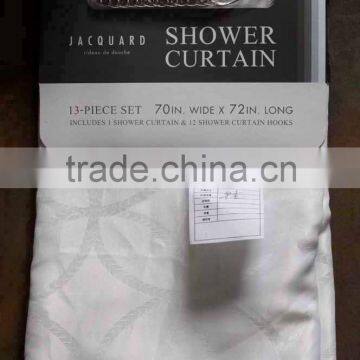 BEAUTIFUL JACQUARD SHOWER CURTAIN WITH MATCHING WINDOW CURTAINS