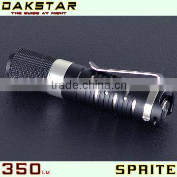 DAKSTAR NEW Design SPRITE XM-L U2 350LM AA/14500 Piston Switch Aluminum Rechargeable CREE Mini LED Light