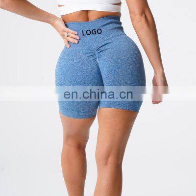 Best Hot Sale Seamless High Waist Ruched Back Speckled Scrunch Seamless Shorts Gym Running Wear Yoga Short Pants Fitness Women