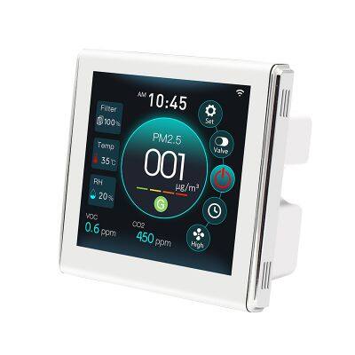 Smart 4 Inch Fresh Air Ventilation System CO2 VOC PM2.5 Temperature Humidity Color Screen Monitor Controller photo-2