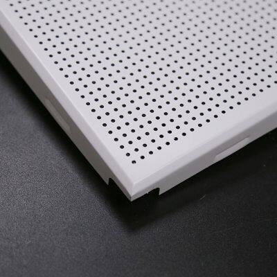 Commercial Ceiling 0.6mm/0.7mm/0.8mm Plain White Aluminium Perforated Ceiling Panels