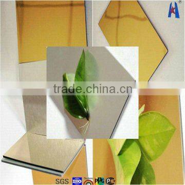 pvdf megabond mirrored wall panel aluminum cladding