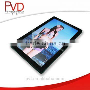 32'' Wall Mounted Rounded Angle Advertising Display With Tempered Glass